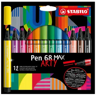 Stabilo Pen 68 MAX ARTY - 12er Pack - mit 12 verschiedenen Farben