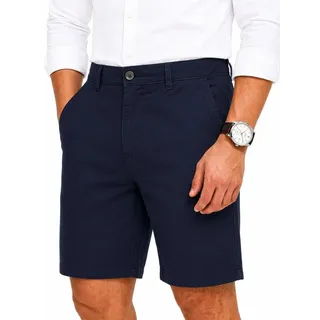 COMEOR Chinoshorts Kurze Hosen Herren - Baumwolle Chino Shorts (1 Hose) Bequeme Passform mit verstellbarem Kordelzug und praktischen Taschen blau L