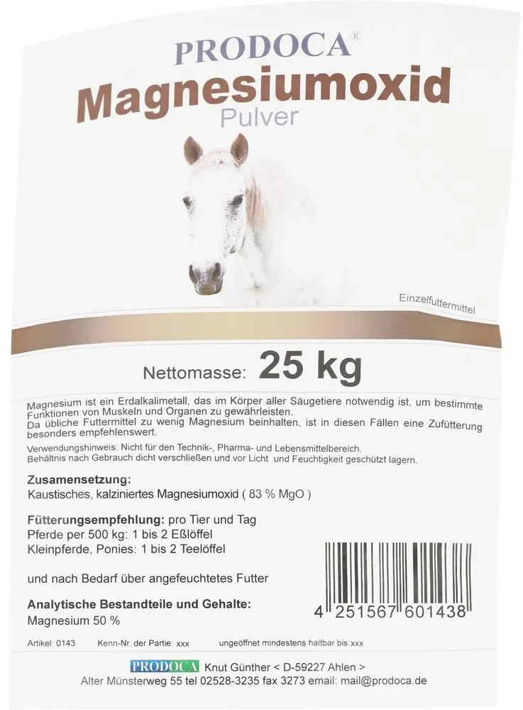 Magnesiumoxid Vet 25 KG