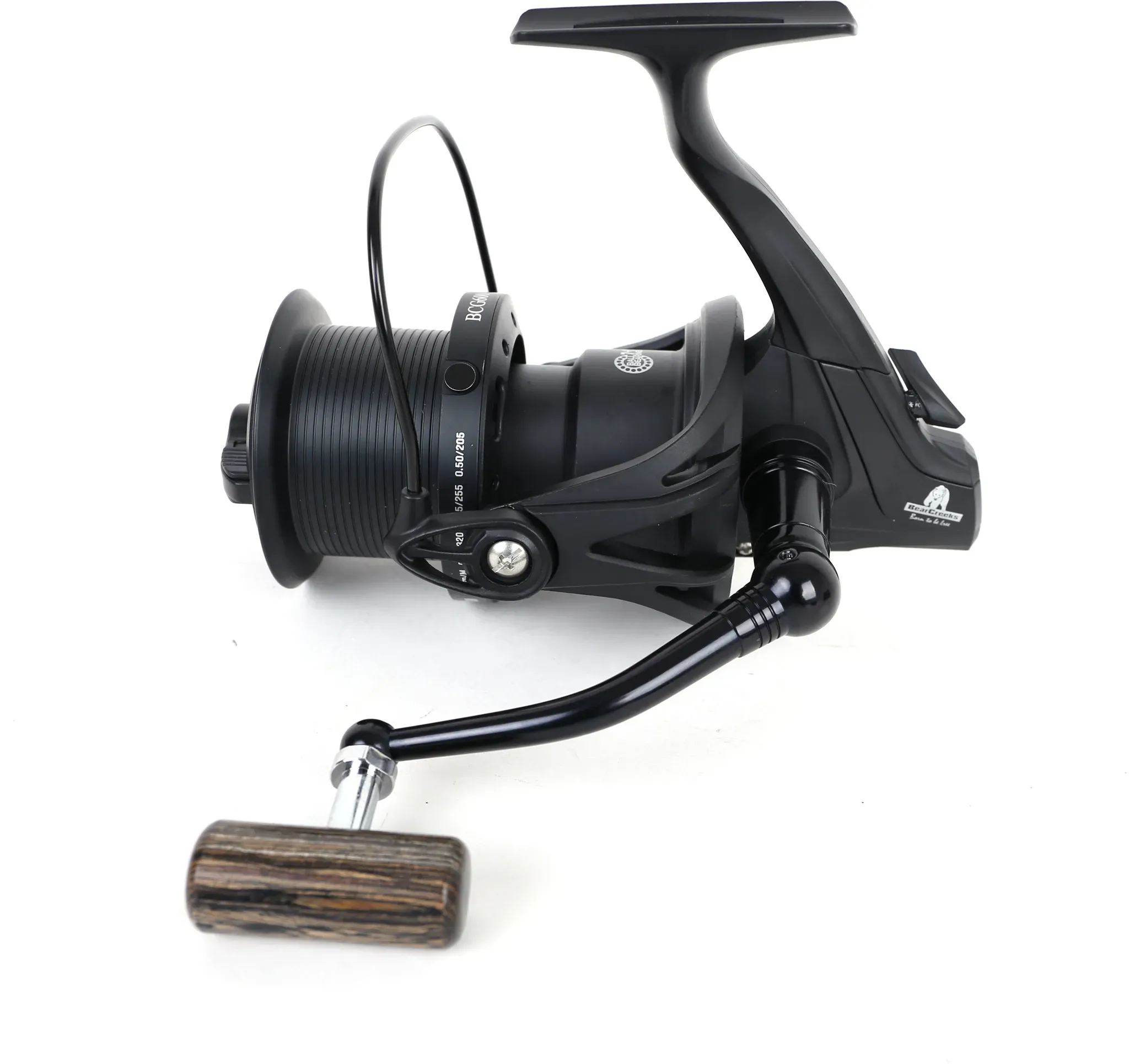 BearCreeks High Tech Big Pit Angelrolle mit Quick Drag Brake System