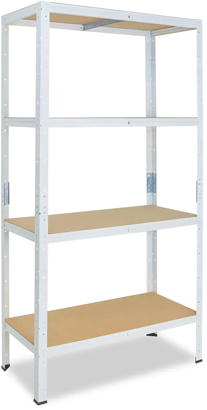 shelfplaza HOME 200x130x30 cm Schwerlastregal in weiß mit 4 Böden und 150 kg Traglast pro Boden