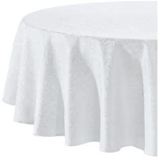 Erwin Müller Tischdecke Tischdecke "Hamm", fleckabweisend Uni weiß oval | 160 cm x 220 cm