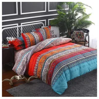 NUODWELL Wendebettwäsche Bohemian Bettwäsche Set Boho Style ettbezug mit Reißverschluss