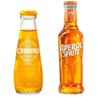 Picknick Bundle| crodino alkoholfreier Aperitif (8x98ml)|APEROL SPRITZ l Liköre italienischer Aperitif servierfertig (3 x 0,200 l -10,5%)