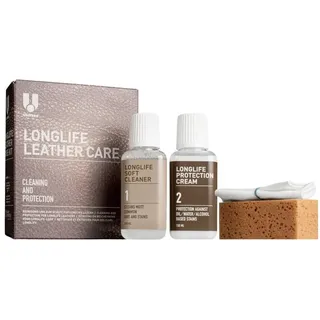 Uniters Himolla LongLife Leather Care Lederpflegeset (1 St., 4-tlg, Reinigung & Schutz von Ledersofas, Sessel, Autositze & mehr), für pigmentieres LongLife-Leder