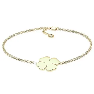 Elli Armband - Armband Kleeblatt Glücksbringer 375 Gelbgold - Gr. 20 CM - in Gold - für Damen
