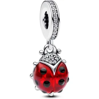 Pandora Roter Marienkäfer Charm-Anhänger 792571C01 - silber