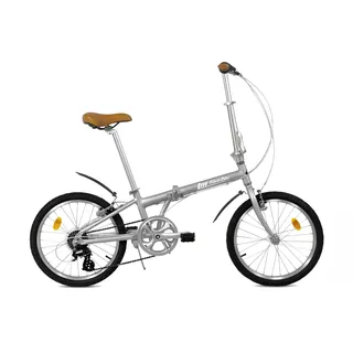 FabricBike Klappfahrrad, Alu-Rahmen, Single Speed, klapprad 20 Zoll, Folding, klapp Fahrrad, Klapprad Erwachsene, Fabric Bike Folding Bike (Matte Grey 7 Speed W/Mudguard)