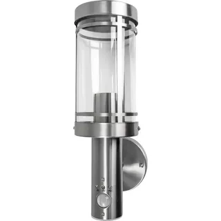 Grafner Edelstahl Wandlampe Bewegungsmelder, Wandleuchte Hofleuchte E27 Fassung, ideal für smarte LED-Leuchtmittel, Klarlack-Beschichtung, Wand...
