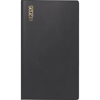 rido/idé Taschenkalender Mod. Taschenplaner int. 2026 | A6, Kunststoff, schwarz
