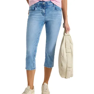Cecil 3/4 Slim Leg Jeans im Casual Fit Light Blue Washed 36