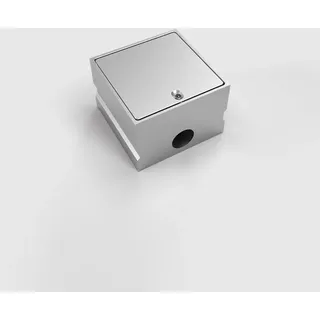 bs bodensteckdosen 8701A1 Bodensteckdose, 1-fach, eckig, Klappdeckel (8701A1)