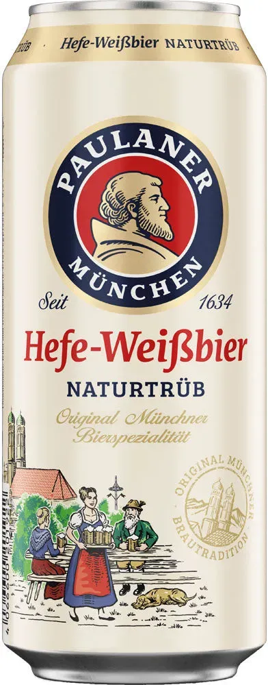 Paulaner Hefe-Weißbier Naturtrüb Dose 24x 0,5 Liter (EINWEG)