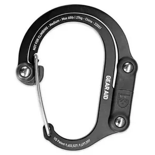 Gear Aid Heroclip Medium Clip Karabiner schwarz One Size