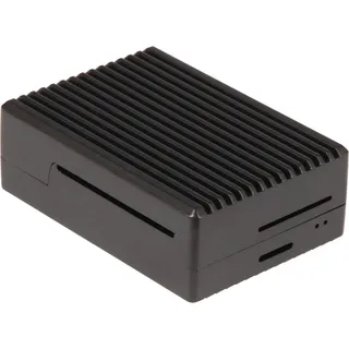 Joy-It RB-AlucaseP5-08 SBC-Gehäuse Passend für (Entwicklungskits): Raspberry Pi inkl. passiven Kühler Schwarz