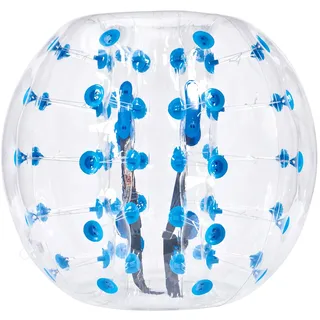 Vevor Aufblasbarer Bump Ball Bumper Stoßball 1 Stk. 1,2 m x 1,03 m, Menschlicher Kollisionsball, PVC-Körperblasen-Bounce-Ball für Outdoor-Aktivitäten, Transparent + Blaue Punkte Aufblasbar Bumper Ball