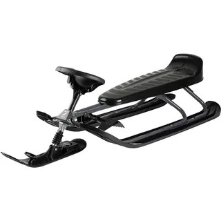 Stiga Snowracer King Size GT Großer Lenkschlitten mit Bremsen für 2 Kinder oder mit Erwachsene - Graphite Grey/Black