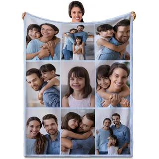 Personalisierte Decke, Fotodecke mit Eigenem Foto, Personalisiert Decke mit Foto, Kuscheldecke mit Foto, Decke Selbst Gestalten Foto, Personalisierte Geschenke fur Freundin, Mama, Papa(9 Fotos)