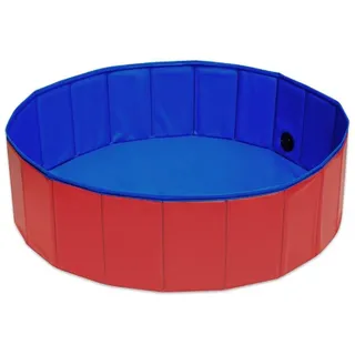 Kinderpool Planschbecken Pool Kinder Swimmingpool Baby faltbar Rot, 160 x 30cm R5