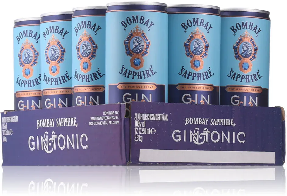 Bombay Sapphire Gin Tonic Dose 10% Vol. 12x0,25l