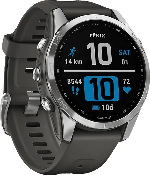 GARMIN Fenix 7S Smartwatch Edelstahl Silikon, 108-182 mm, Graphit