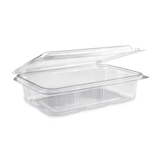 Rechteckschale (rPET) mit Deckel klar 1000ml [50 St.]