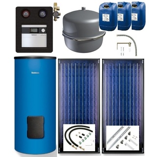 Buderus Solaranlage Logaplus S2 - 2 Kollektoren (4,74m2) SKN4.0-s mit Solarspeicher Logalux SM300 blau - 7739606272