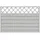 Sichtschutzzaun Element Country 120 x 180 cm grau