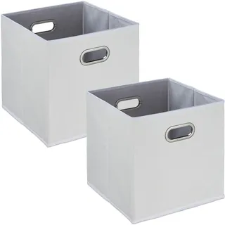 Aufbewahrungsbox Faltbox Regalbox Stoffkiste 7 kg 0,9 kg 2er Set quadratisch