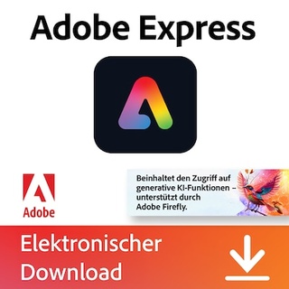 Adobe Express Premium | inkl. 3000 Generative Credits für Firefly-KI | Download & Produktschlüssel