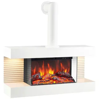 kaminio Elektrokamin LIZ Weiß inkl. Abzugsrohr