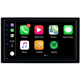 Creasono 2-DIN-Autoradio mit Apple CarPlay, DAB+, Freisprecher, 17,1-cm-Display