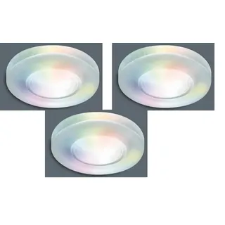 JEDI Lighting 3x Jedi Argon Deckeneinbauleuchte iDual dimmbar 7,3W warmweiß multicolor IP20 - silber