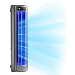 Demiawaking Tragbar Ventilator, 3 Geschwindigkeiten Mobiles Klimagerät, leise Mobile Klimaanlage, Tischventilator Wandventilator, 2000mAh wiederaufladbar, für Schlafzimmer, Wohnzimmer, Büro (Grau)