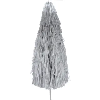 Sonnenschirm mit Fransen Hawaii silber