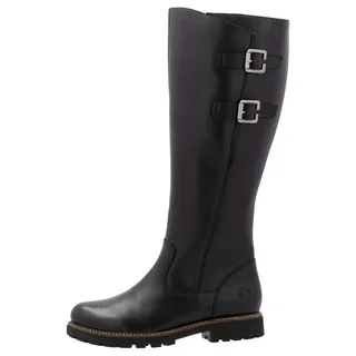 Remonte Winterstiefel, Blockabsatz, Stiefel, Langschaftstiefel mit Innenreißverschluss schwarz 45 EU