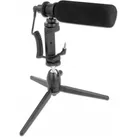 Delock Mikrofon USB Vlog Shotgun Set für Smartphones, DSLR Kameras, Mikrofon