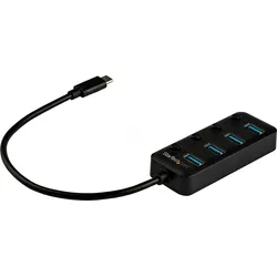 ST HB30C4AIB - USB 3.0, 4 Port USB-C Hub, 4x USB-A, mit Schaltern, schwarz