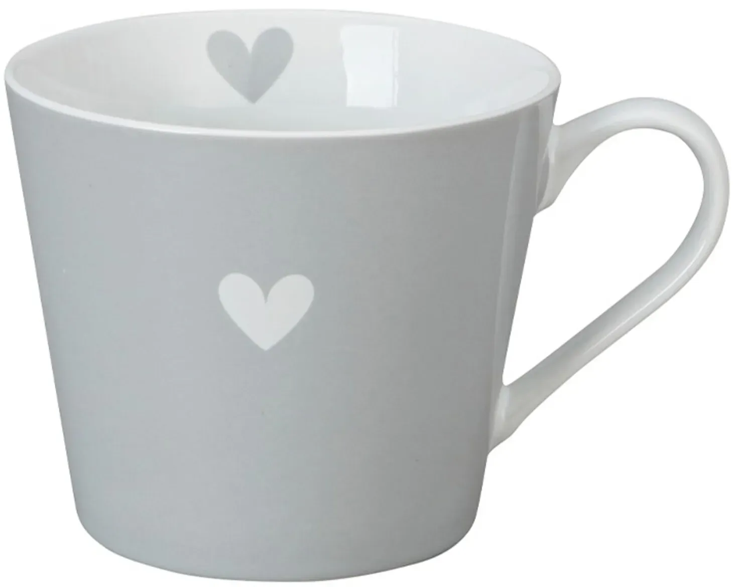 Krasilnikoff Happy Cup Tasse Colorful Heart, grey