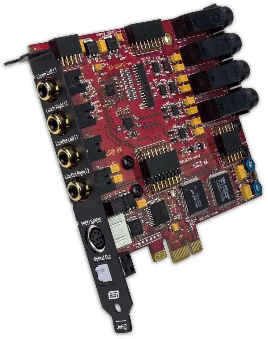 ESI Juli@, ESI JULIA - 2x2 PCIe Audio-Interface mit flexiblem I/O-Panel