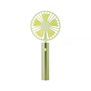 REMEMBER Handventilator Flow "Lime" mit USB - Aluminiumgriff mit 3 Geschwindigkeitsstufen