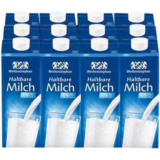 Weihenstephan H-Milch 1,5% 1 Liter, 12er Pack