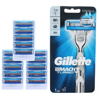 Gillette Mach3 Turbo Rasierer mit / inkl. 16 Rasierklingen (1 + 15)