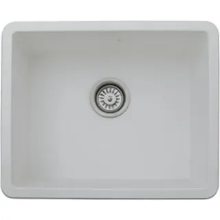 Granitspüle Küchenspüle Granit Einbauspüle Spülbecken Spüle aus Granit Weiß 40x50cm - Weiß