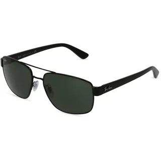 Ray-Ban RB 3663 Herren-Sonnenbrille Vollrand Eckig Metall-Gestell, schwarz