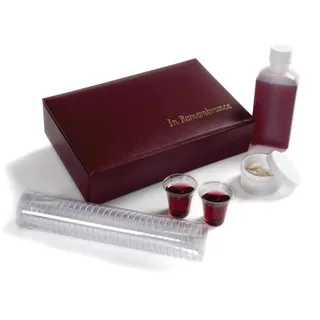 Portable Communion Set (Burgundy) - 24 Cups by B&H Publishing Group