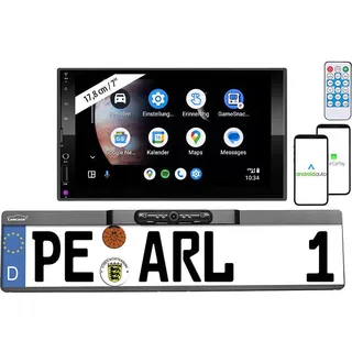 Creasono 2-DIN-Autoradio mit Apple Carplay & Android Auto, Rückfahrkamera