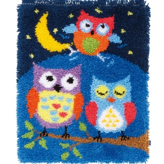VERVACO Knüpfteppich zum Selbstknüpfen, Baumwolle, weiß, 43 x 54 x 0,3 cm, PN-0154926