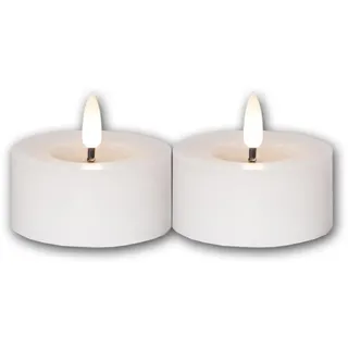 Star Trading Flamme Flow LED-Kerze 7 x 5,5 cm weiß