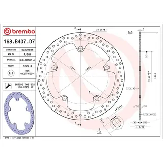 Brembo Bremsscheibe 68B407D7